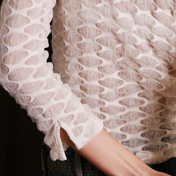 FREE PEOPLE GIRL NEXT DOOR POLO TOP WHITE MEDIUM - Picture 3 of 5